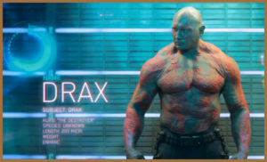Drax's obsession often gets the better of him.