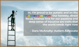 Autismus Zitat von Dara McAnulty