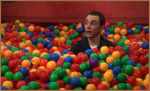 Sheldon in the ball pit