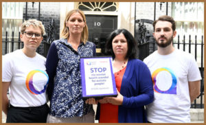 National Autistic Society outside 10 Downing Street