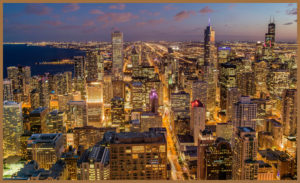 Skyline shot of Chicago where the Society For Neuroscience met this October