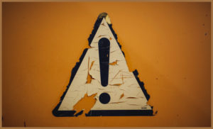 A yellow warning symbol