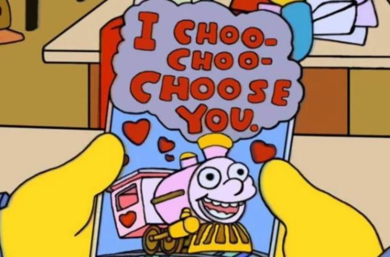 Ralph's Valentine's Day card to Lisa in The Simpsons