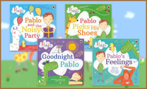 Book covers for the four new Pablo books releasing this year