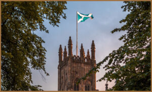 Scottish Flag on a Castle