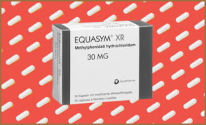 A box of the autism medication Equasym