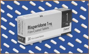 A box of the autism medication Risperidone