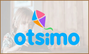 Otsimo promo with logo and autistic boy playing on it